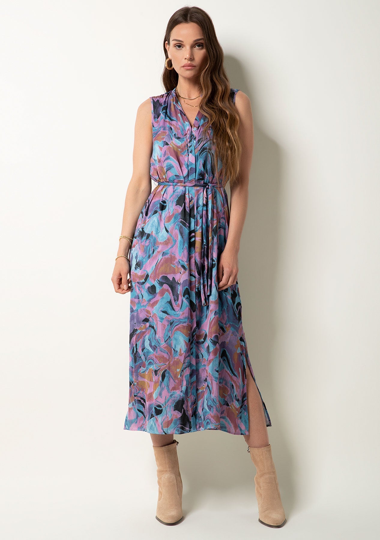 Adya Poly Silk Dress
